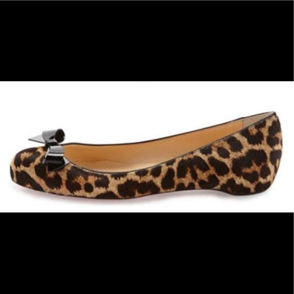 Christian Louboutin Simplenodo Leopard Print Flats